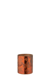 Theelicht Glas Roestbruin Small - (58581)